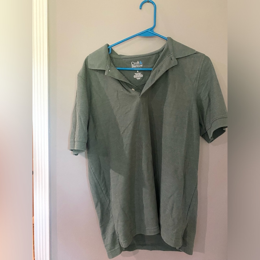 Green polo shirt